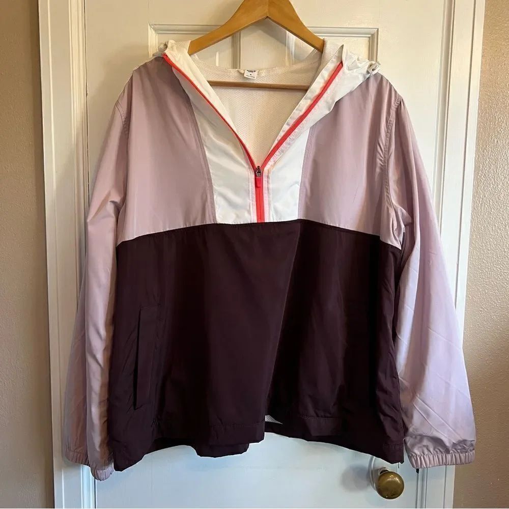 Old Navy 1/4 Zip Colorblock Windbreaker - Picture 2 of 6